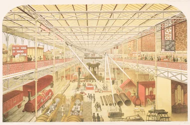 Die britische Maschinenabteilung, Klasse 5 der Großen Industrieausstellung aller Nationen, 1851, graviert vom Künstler, veröffentlicht von Ackermann und Co., 1851